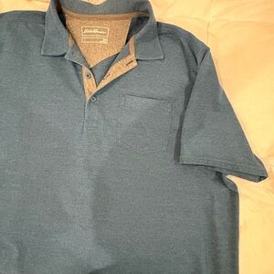 Eddie Bauer Men's Teal Polo Shirt